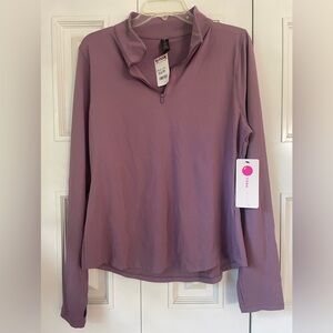 Yogalicious women’s quarterzip, mauve color, XL
